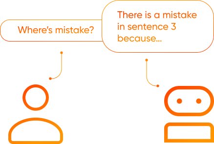 AI student support system explaining mistakes and providing guidance for personalized learning on EdTech platform