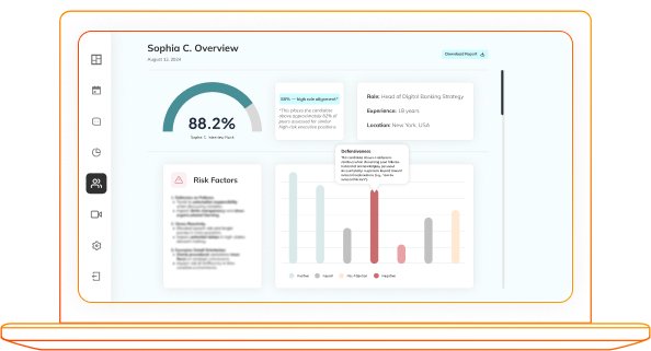 Automatisierter Kandidatenbewertungsbericht mit Stärken, Schwächen, Risiken und nächsten Schritten, exportiert ins Bewerbermanagementsystem (ATS)